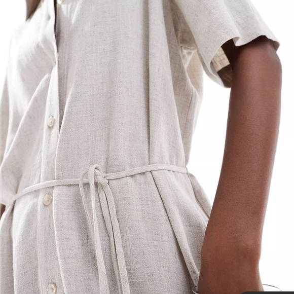 Asos Weekday off-white linen dress - Picture 3 of 6